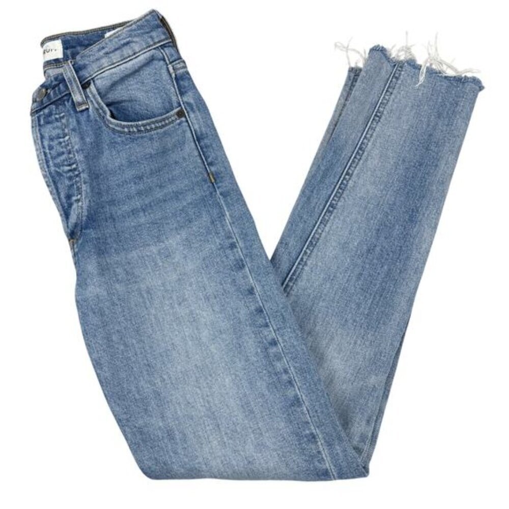 DENIM FORUM Aritzia The Yoko High Rise Slim Jean Sz 23 - Picture 2 of 7